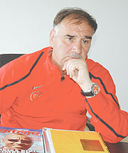 UNDER PRESSURE: Branko Tucak has received good support from sports minister Joseph Habineza