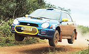 Rwandau2019s Davite Giancarlo flies his Subaru back in 2007. The national rally champion will be driving an improved version (Subaru N11) next weekend. (File Photo)