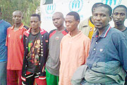 Some of the FDLR rebels who got repatriated on Tuesday through Rusizi 1 border. (Photo: S. Mugisha)