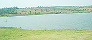 A man-made lake that irrigates CODELIVAM rice valley during dry season.(Photo D Ngabonziza.)