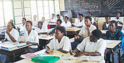 EDUCATING THE NATION: Students of FAWE girlsu2019 secondary school, Gisozi during a class (File photo)