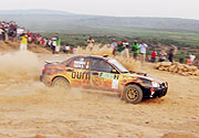 BURNING UP: Olivier Costa powers his Subaru through yesterdayu2019s 2.4km Super Special Stage. (File photo)