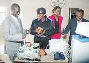Mary Gahonzire looks at some of the equipment the GBV One Stop Centre in July.(File Photo)