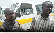 Ndayambaze and Niyomahoro at the Remera taxi park