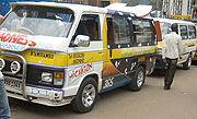 Nyamirambo bound Taxis near Kwa Rubangura in Kigali. Taxi drivers and conductors will soon be compelled to wear uniforms while on duty (File Photo)