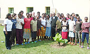 Some of the girls with their leaders at Centre Umwari. (Photo/ B. Mukombozi)
