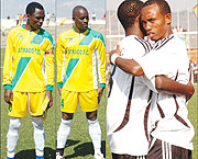 L-R: NEW DEAL: Skipper Jean Shyaka (L) and Ugandan striker Hamis Kitagenda have both penned new deal with Atraco;AM OFF: Midfielder Djabir Mutarambirwa is expected to sign for Atraco from APR today.