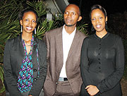 Chevening 2009 Scholarship nominees Tona Isibo, Thierry Ngoga and Diana Mpyisi.