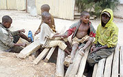 Some of the street children in Gitarama. (Photo: D. Sabiiti)