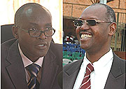 L-R: WE WANT JUSTICE: Spokesperson of NPPA Augustine Nkusi, IN THE COOLERS:  Mark Kabandana.