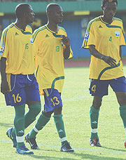BACK IN THE PICTURE:  APR midfielders Mbuyu Twite (L) and Mafisango (R) will be a major boost for Tucak when they return for the crunch tie against Algeria.