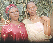 REUNITED: Jacqueline Murungi(L) with her mother Hadijah Ssebi yesterday (Photo/ J. Mbanda)