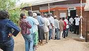 NOT TO BE LEFT OUT; People queuing up to vote during last yearu2019s parliamentary elections.