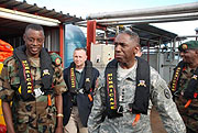 The Commander of US Africa Command [AFRICOM] Gen William E. Kip Ward visited Rwanda from 20 u2013 22 April 2009. While in Rwanda, Gen Ward met with the RDF Chief of Defence Staff [CDS] Gen James Kabarebe.