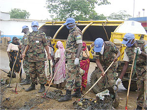  a section of the RDF soldiers cleaning up El Fasher town in Darfur region. (Photo/ RDF)