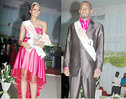 L-R : And the winner is!  Margaret Uwera crowned Miss RTUC;Marious Gasani was crowned Mr. RTUC 2009.(Photo by F. Goodman)