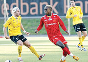 Bobo Bola in action for  Syrianska in the Superettan league .