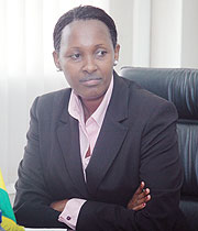 Infrastructure Minister Linda Bihire. Her Ministery is at the forefront of promoting habitation in the country