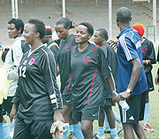 Players getting ready for a light work out yesterday. (Photo / F. Goodman)