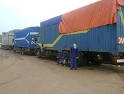 Container trucks await service at Gatuna. Trucks have greately contributed to road transport systems. (File Photo)