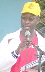 Munyangoga during the Kigali International Marathon in May