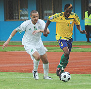 BACK IN THE MIX: Patrick Mafisangou2019s return will boost the teamu2019s midfield. The APR midifielder (seen here against Algeria at Amahoro in March) missed the last game against Egypt through suspension.