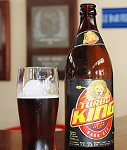 The u2018Turbo Kingu2019 beer brand unveiled yesterday (Photo/ R. Mugabe)