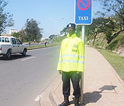 A traffic police officer on duty. Some are being accused of corruption.