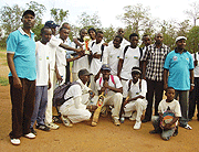 ADB show off their winnersu2019 trophy after yesterdayu2019s final against Lycee de Kigali (Photo RCA)