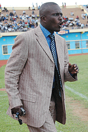 WINNING RETURN: Jean Marie Ntagwabira made his debut on Kiyovu dugout with a deserved 2-0 over visiting Musanze at Mumena ground. (File photo)