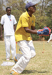 Some of the U-19 players going through their drills.