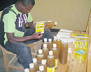 Gakenke Womenu2019s Association-COVAMU, has a fruit processing machine which makes juice. (Photo/ B.Mukombozi)