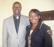 Bishop Nathan Kamusiime Gasatura and wife Florence (Photo/ P. Ntambara)
