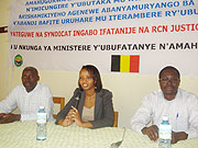 Madina Ndangiza, an  RCN official addressing participants during the training. (Photo/ D.Sabiiti)