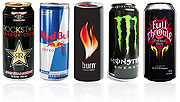 An assorted display of popular energy drinks. Evidence shows that some of these can actually be harmeful.