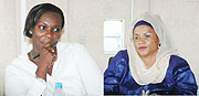 L-R : MP Yvonne Uwayisenga;MP Saidath Mukanoheri