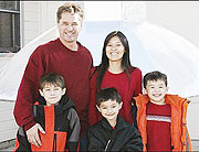 Richard and Mayumi Heene and their three young boys. The youngest, Falcon, was thought to have been in the runaway helium balloon.