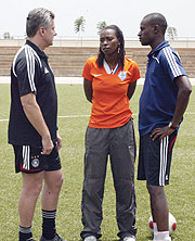 The U-20 team head coach Andreas Spier (L) with assistants have opted for early preparations. (File Photo)