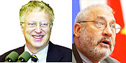 L-R : George Akerlof;Joseph E. Stiglitz