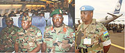 L-R : READY: Colonel Callixte Kanimba (L) and his men on their way to Darfur;BACK:  Major Happy Ruvusha.