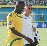 DESPERATE TIMES:  Jimmy Mulisa and Branko Tucak know that their CAN hopes lies on the Zambia qualifier.