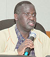 Lands and environment Minister Stanislas Kamanzi during the talkshow at Telecom House on Sunday (Photo/ F. Goodman)