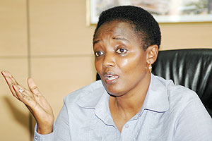 SURPASSED TARGET: RRA Commissioner General Mary Baine addressing members of the press yesterday.