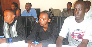 Youth participants during the Human Rights training. (Photo E.Mutara)