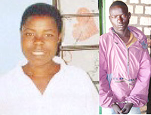 L-R : The late Jacqueline Uwimana;NABBED: Ndikumana alias Gakara at Gasaka Police Station. (Photo/ P.Ntambara)