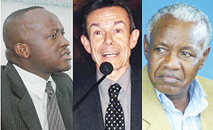 L-R : Minister Joseph Habineza;Pere Miro;Mr.Ignace Beraho.