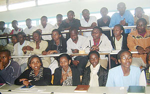 ISAE students who are members of the Gender Club at a meeting held on Septemner 22, 2008. (File photo)