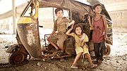 The young actors of Oscar winning movie, Slumdog Millionaire.