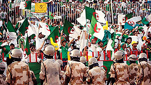 The Algerian fans turned out in force