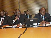James Musoni (right) addresses the Work Bank. (File Photo)